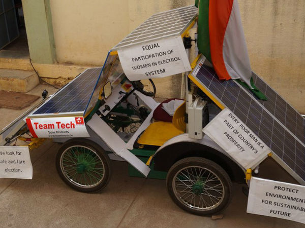 സ്വന്തമായി സോളാര്‍ കാര്‍ നിര്‍മ്മിച്ച 63കാരന്‍