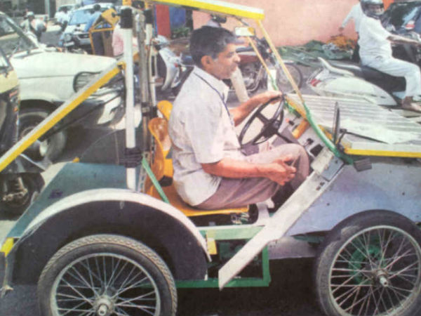 സ്വന്തമായി സോളാര്‍ കാര്‍ നിര്‍മ്മിച്ച 63കാരന്‍