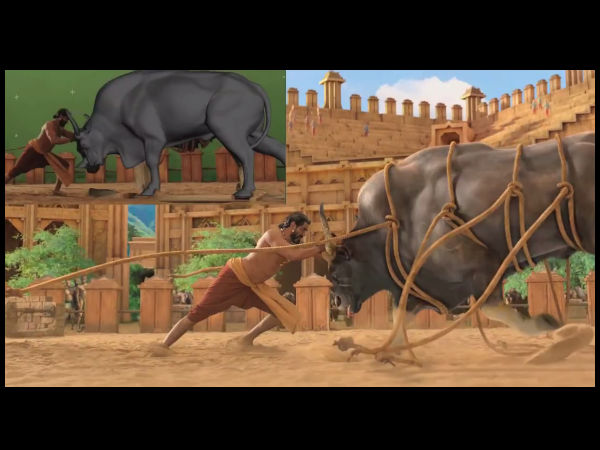 ബാഹുബലിയിലെ കാളപ്പോരിന്‍റെ പിന്നാമ്പുറങ്ങള്‍..!!