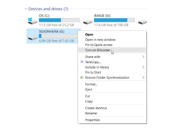 പെന്‍ഡ്രൈവിന് ഈസിയായി പാസ്‌വേര്‍ഡ്‌ ഇടാം..?