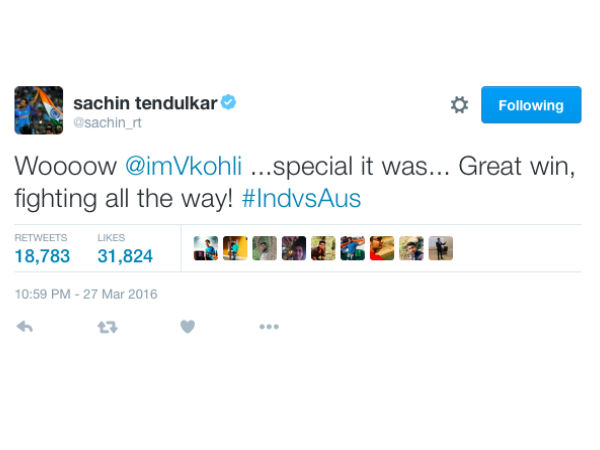 ട്വിറ്ററില്‍ 'വിരാട്ട് കോഹ്ലി'യുടെ താണ്ഡവം..!!