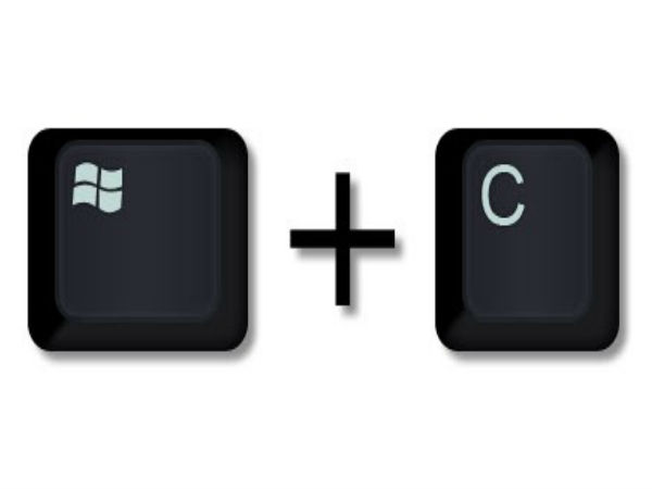 വിന്‍ഡോസ് കീ +C 
