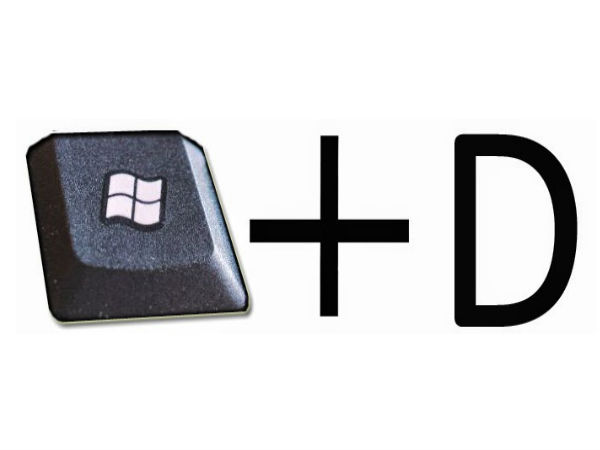 വിന്‍ഡോസ് കീ+ D