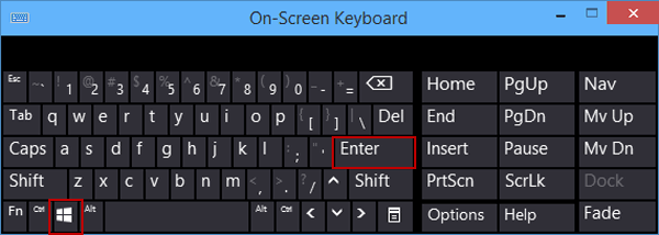 വിന്‍ഡോസ് കീ+ എന്റര്‍ (Windows key+Enter)
