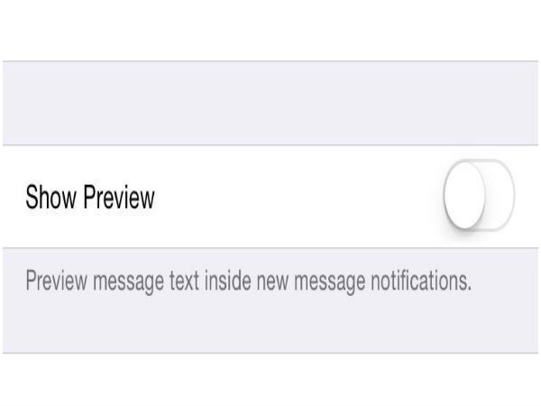 മെസേജ് പ്രിവ്യുകള്‍ മറയ്ക്കുക
