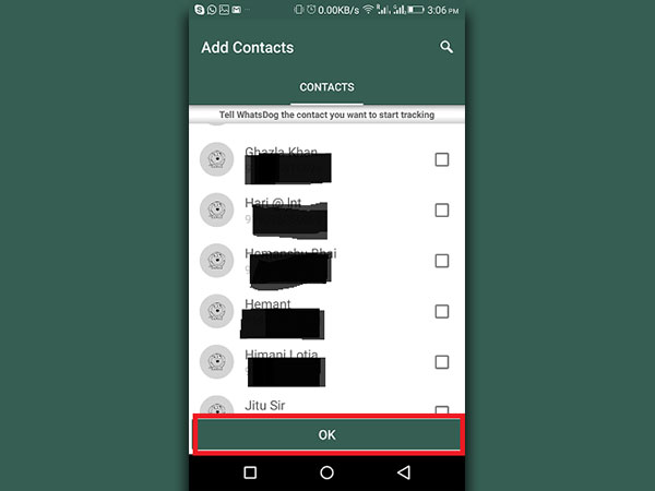 സ്‌റ്റെപ്പ് 3: കോണ്‍ടാക്റ്റുകള്‍ തിരഞ്ഞെടുക്കുക