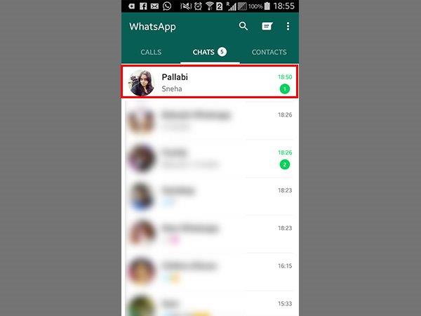 സ്റ്റെപ്പ് 4: ചാറ്റ് ലിസ്റ്റിലേയ്ക്കു തിരുച്ചു പോകുക