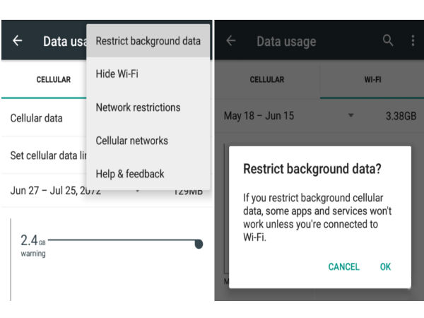 ബാക്ക്ഗ്രൗണ്ട് ഡാറ്റ യൂസേജ് കുറയ്ക്കുക