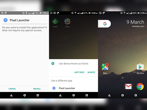 പിക്‌സല്‍ ലോഞ്ചര്‍