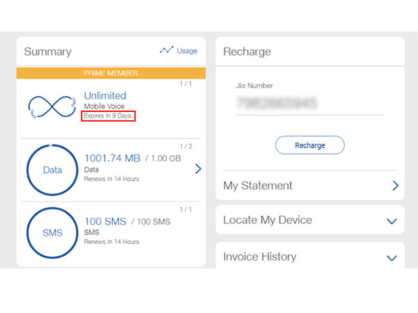 ഓണ്‍ലൈനിലൂടെ എങ്ങനെ ജിയോ നമ്പര്‍ വാലിഡിറ്റി ചെക്ക് ചെയ്യാം?