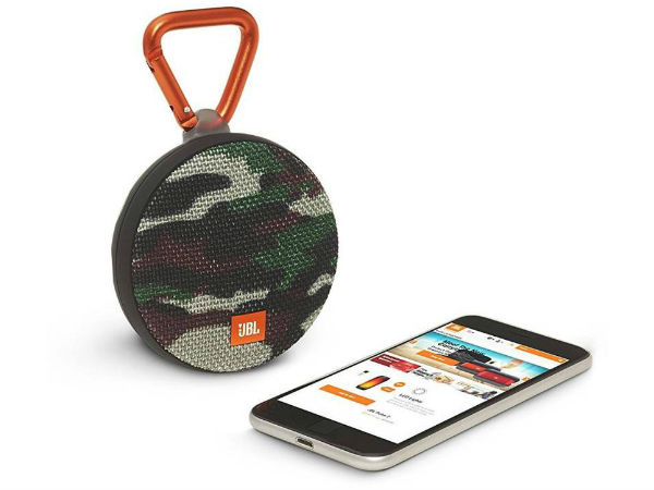 23% ഓഫർ JBL CLIP 2 പോർട്ടബിൾ Bluetooth മൊബൈൽ / ടാബ്ലെറ്റ് സ്പീക്കർ (SQUAD, സ്റ്റീരിയോ ചാനൽ)