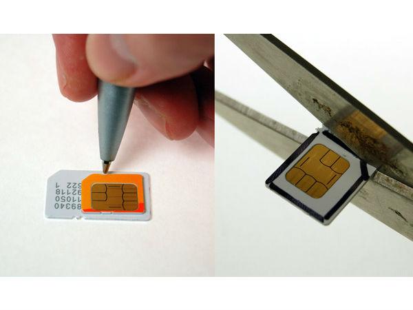 സിം കാര്‍ഡ് മുറിക്കുക