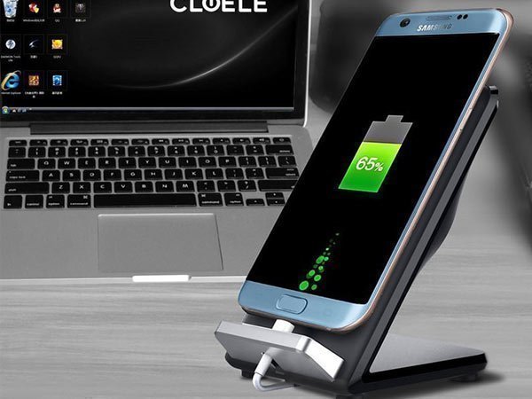 Cloele 2 കോയില്‍സ് Qi വയര്‍ലെസ് ചാര്‍ജ്ജര്‍