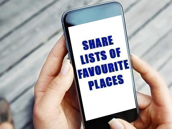 പ്രധാന സ്ഥലങ്ങള്‍ ഷെയര്‍ ചെയ്യാം