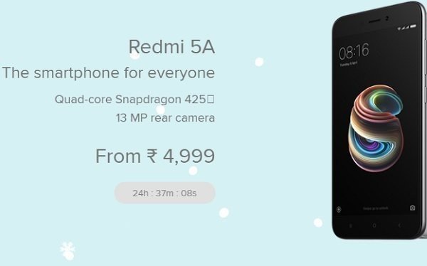 4999 രൂപയ്ക്ക് റെഡ്മി 5A