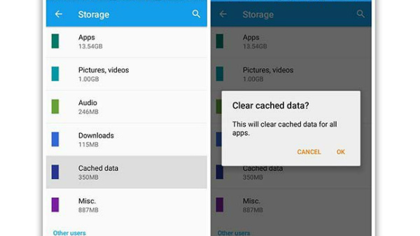 2. App cache ക്ലിയർ ചെയ്യുക