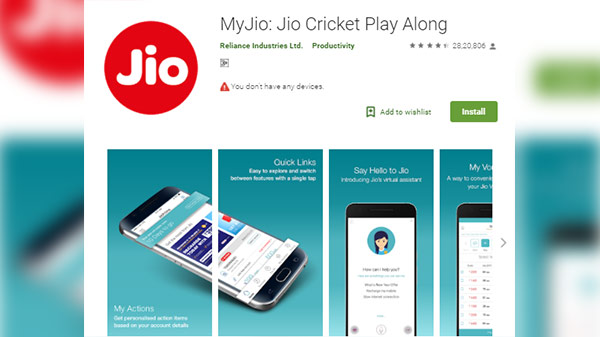 JIo Cricket Play Along