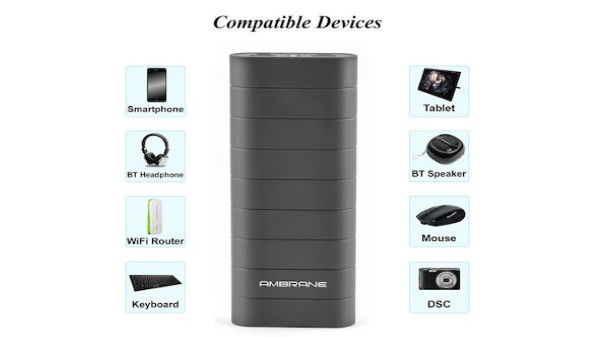 1. Ambrane Knockout K6 power bank