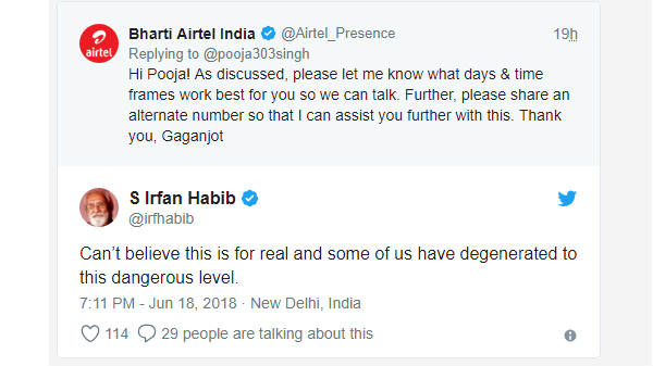 വിമർശനങ്ങളുമായി സോഷ്യൽ മീഡിയ എത്തിയതോടെ കുരുക്കിലായി എയർടെൽ