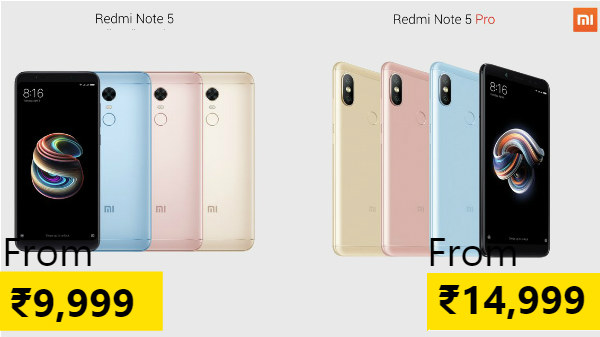 ഷവോമി റെഡ്മി നോട്ട് 5 പ്രൊ/ റെഡ്മി നോട്ട് 5