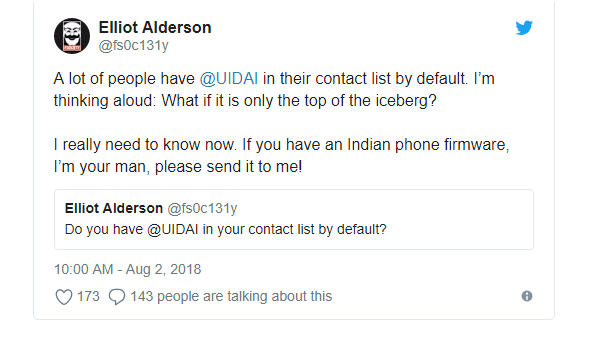 വ്യാജ നമ്പറെന്ന് UIDAI