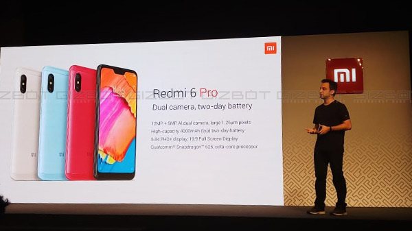 റെഡ്മി 6 പ്രൊ സവിശേഷതകൾ