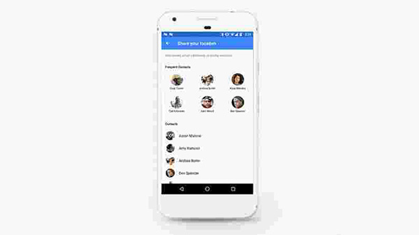 തത്സമയ ലൊക്കേഷന്‍ (Real-time) പങ്കിടാം