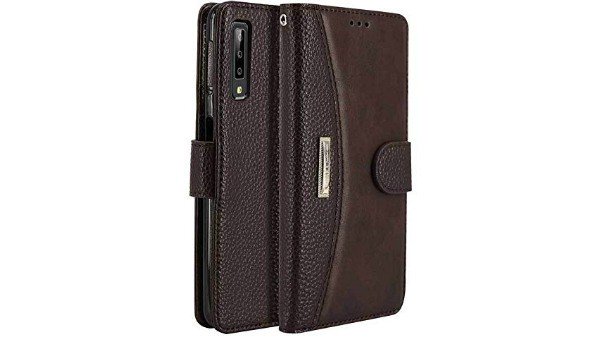 D-kandy Professional Series Leather Flip Wallet Case Stand with Metal Logo