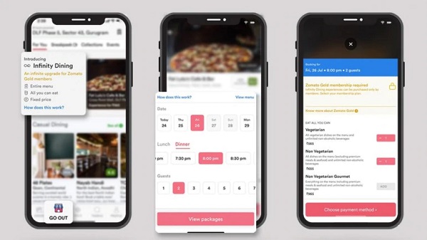 ഇന്‍ഫിനിറ്റി ഡൈനിംഗ് ഓപ്ഷന്‍