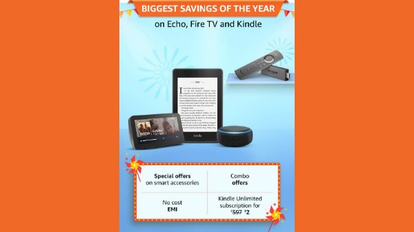 എക്കോ, ഫയര്‍ ടിവി, കിണ്ടില്‍ എന്നിവയില്‍ വലിയ ഓഫര്‍