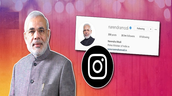 ഇൻസ്റ്റാഗ്രാമിൽ 30 ദശലക്ഷം ഫോളോവേഴ്‌സുമായി നരേന്ദ്ര മോദി