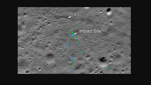 വിക്രം ലാൻഡർ ഇടിച്ചിറങ്ങിയ സ്ഥലം 