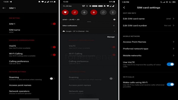 വൺപ്ലസ് VoWiFi പിന്തുണ