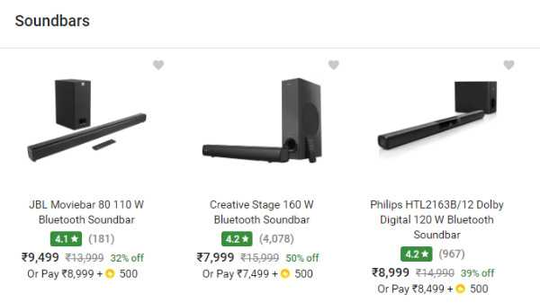 സൗണ്ട്ബാറുകൾക്ക് 54% വരെ കിഴിവ്