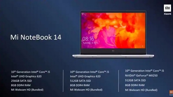 എംഐ നോട്ട്ബുക്ക് 14: സവിശേഷതകൾ