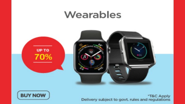 വെയറബിളുകൾക്ക് 70% കിഴിവ്