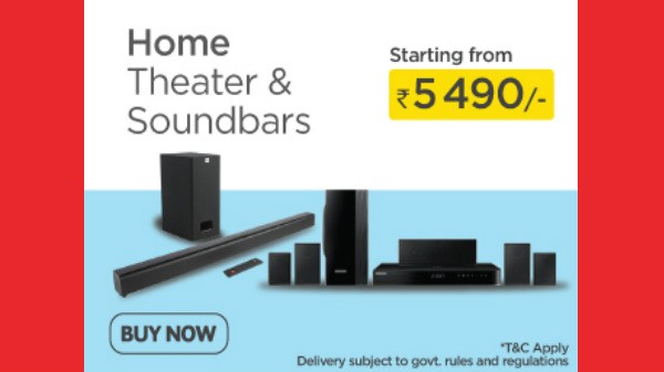 ഹോം തിയേറ്ററും സൗണ്ട്ബാറുകളും 5,490 രൂപ മുതൽ വിലയിൽ