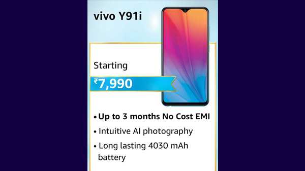 വിവോ Y91i സ്മാർട്ട്ഫോണിന് 20% കിഴിവ്