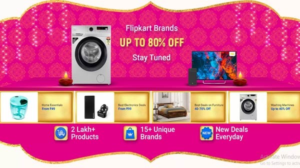 ഫ്ലിപ്പ്കാർട്ട് ബ്രാൻഡ് ഉത്പന്നങ്ങൾക്ക് 80% വരെ കിഴിവ്