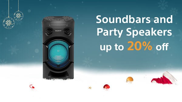 സൗണ്ട്ബാറുകളിലും പാർട്ടി സ്പീക്കറുകളിലും 20% വരെ കിഴിവ്