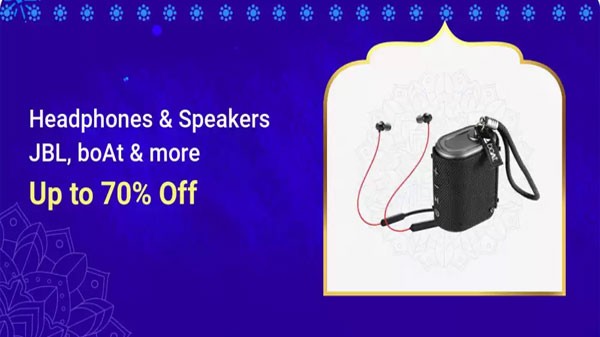 ഹെഡ്‌ഫോണുകളിലും സ്പീക്കറുകളിലും 70% വരെ കിഴിവ് 