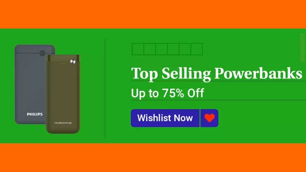 പവർ ബാങ്കുകൾക്ക് 75% വരെ കിഴിവ്