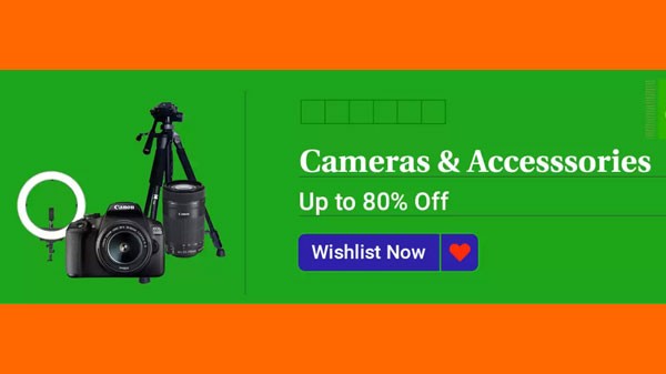 ക്യാമറ ആക്‌സസറീകൾക്ക് 80% വരെ കിഴിവ്