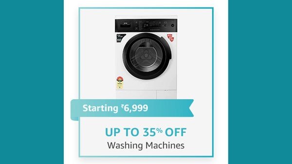 വാഷിംഗ് മെഷീനിൽ 35% വരെ കിഴിവ്