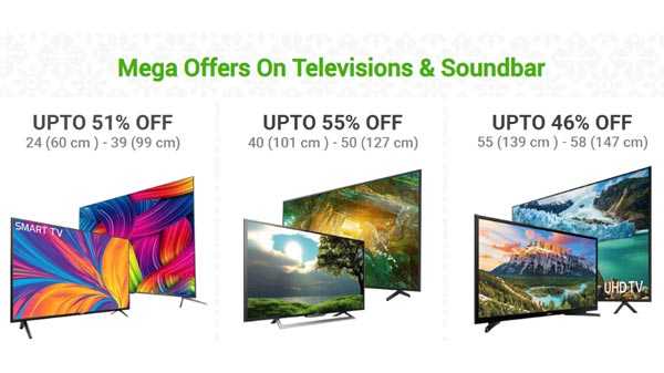 ടെലിവിഷനുകൾക്കും സൗണ്ട്ബാറുകൾക്കും മെഗാ ഓഫറുകളിൽ 50% വരെ കിഴിവ്