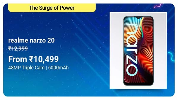 19% കിഴിവിൽ റിയൽ‌മി നാർ‌സോ 20 