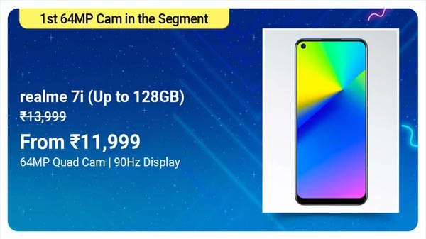 14% കിഴിവിൽ റിയൽ‌മി 7ഐ 