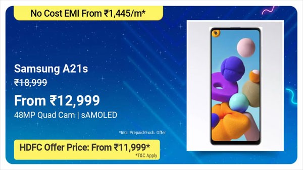 27% കിഴിവിൽ സാംസങ് ഗാലക്‌സി എ21എസ് 