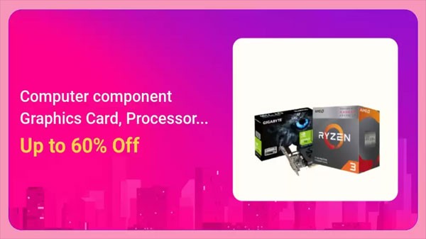 കമ്പ്യൂട്ടർ കോമ്പോണൻസിന് 60% വരെ കിഴിവ്