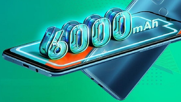 10W ഫാസ്റ്റ് ചാർജിംഗ് സപ്പോർട്ടുള്ള 6,000 എംഎഎച്ച് ബാറ്ററി